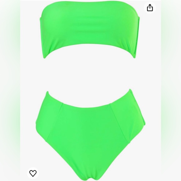 2Pieces Bandeau Bikini Swimsuits Off Shoulder High Waist Bathing Suit High Cut - Picture 2 of 3